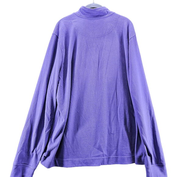 SaddleBred Womens Pullover Purple Size Large Cotton Blend Long Sleeve 1/2 Zip - Picture 2 of 12